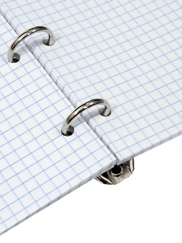 Тетрадь на кольцах A5 80л кл "Россия", пласт обл, вырубка под кольца, сменный блок офсет