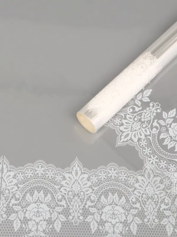 Пленка для цветов "Ажур", белая, 0,6 х 9.3&plusmn;5% м, 40 мкм, 200 гр