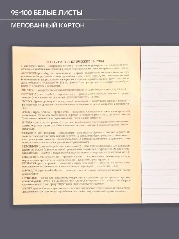Тетрадь предметная 48 листов в линейку, Calligrata «Герб. Литература», обложка мелованный картон Тетрадь предметная 48 листов в линейку, Calligrata «Герб. Литература», обложка мелованный картон