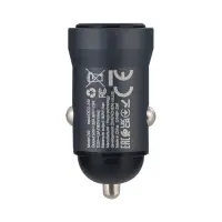 Автомобильное зарядное устройство с кабелем USB на Type-C USB QC3.0 Z62 Hoco серый