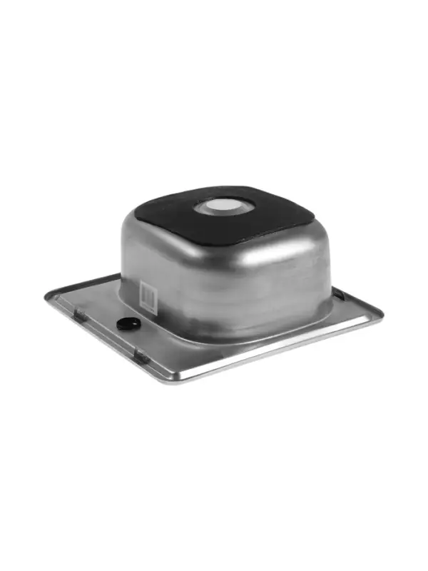 Мойка кухонная MIXLINE 531266, врезная, толщина 0.6 мм, 38&times;38&times;15 см, вып. 3 1/2", с сифоном