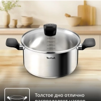 Кастрюля с крышкой Confidence G7644674, 24 см, 5.4 л