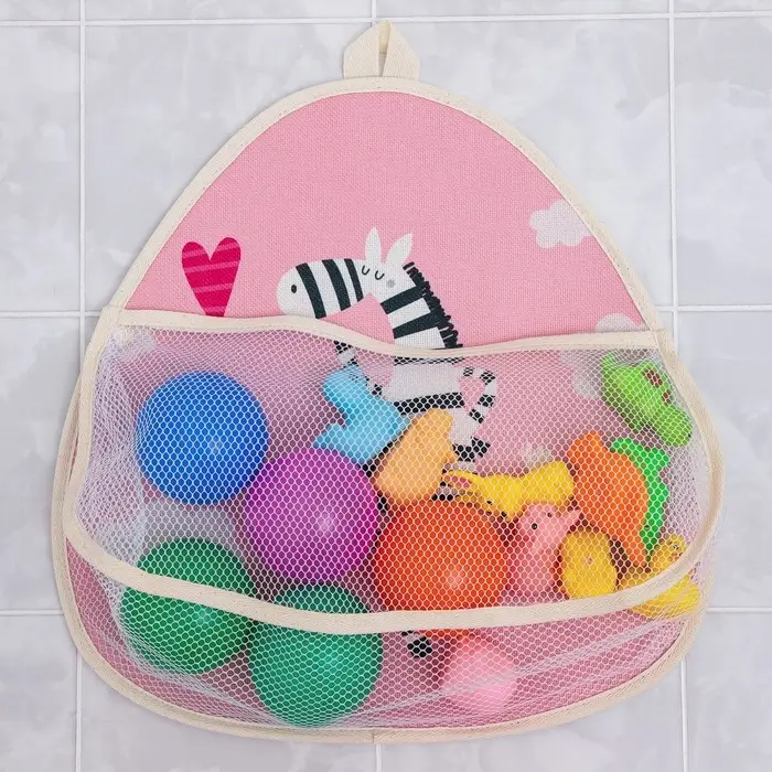 Сетка для хранения игрушек в ванной с петелькой &laquo;Зебра&raquo;