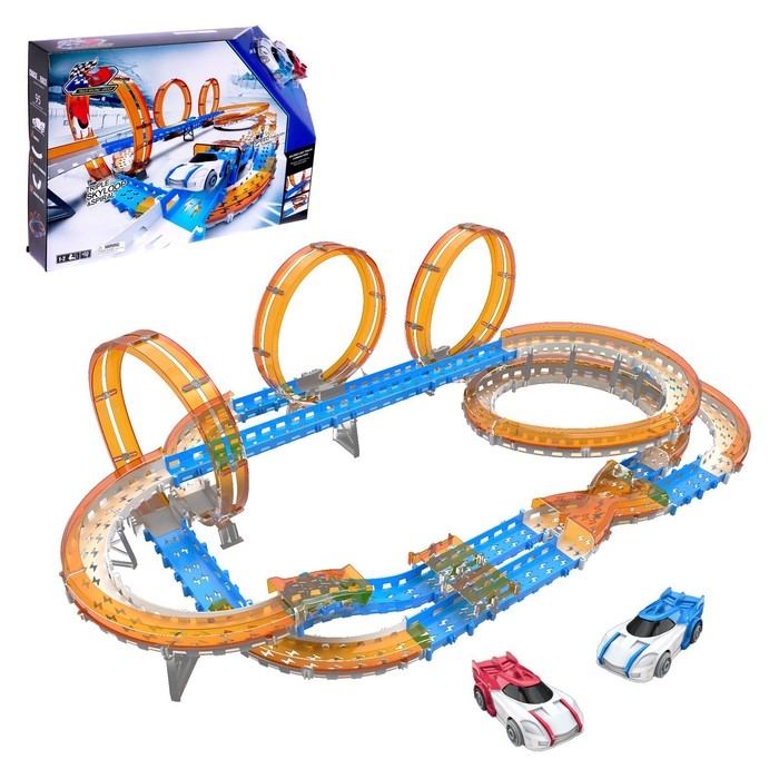 Автотрек «Тройная петля», 2 машинки, работает от батареек Автотрек «Тройная петля», 2 машинки, работает от батареек