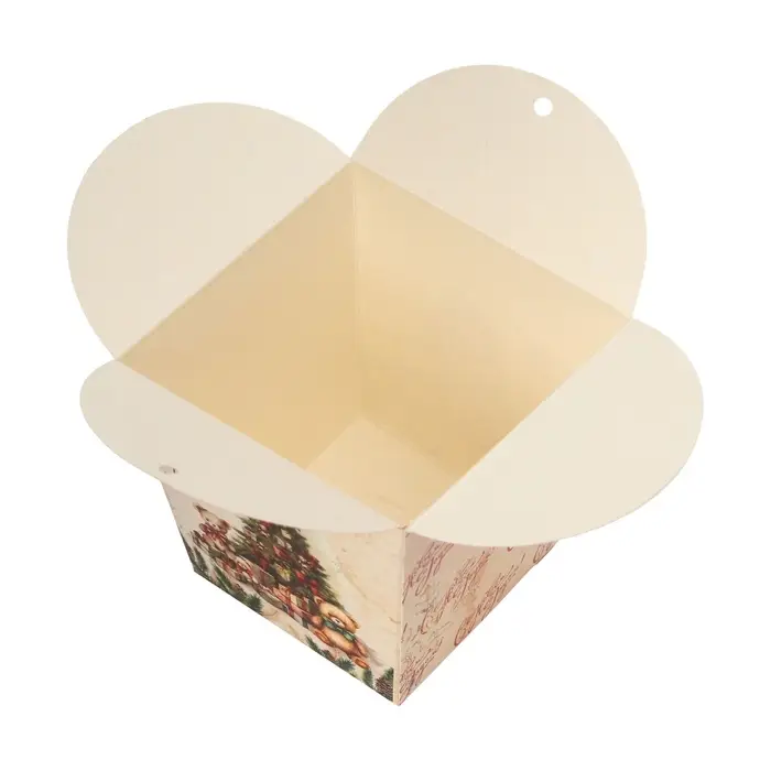 Бонбоньерка, новогодняя подарочная упаковкая «Ёлка и подарки», 7.5×8×7.5 см Бонбоньерка, новогодняя подарочная упаковкая «Ёлка и подарки», 7.5×8×7.5 см