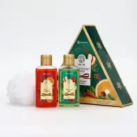 URAL LAB Арома Саунд Набор два геля для душа, 2х100 и мочалка для тела, яблоко и глинтвейн