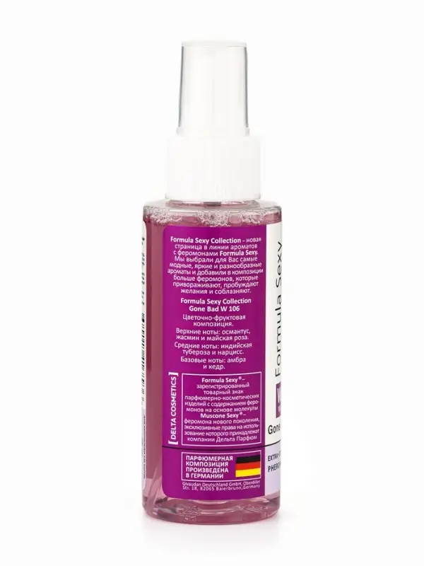 Мист парфюмированный спрей с феромонами для тела Formula Sexy Gone Bad W106, 100 мл (по мотивам Good Girl Gone Bad (By Kilian)