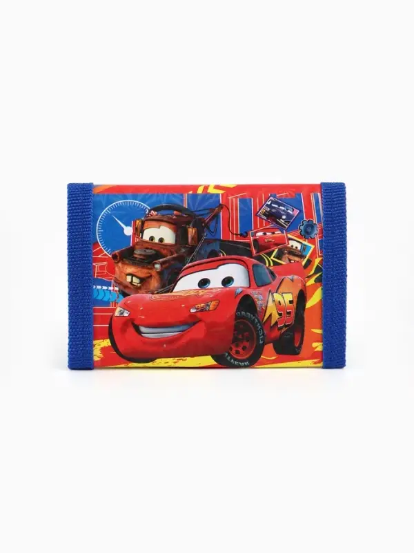 Кошелек детский на липучке &laquo;Тачки&raquo; синий 9&times;9&times;1