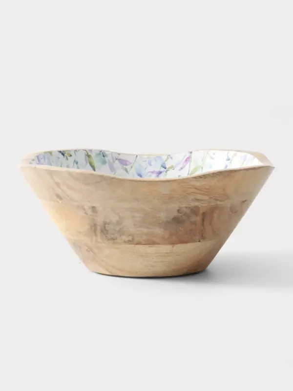 Салатник &laquo;Оттенки сирени&raquo;, 23&times;23&times;10.5 см, дерево манго