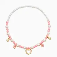 Набор детских украшений &laquo;Выбражулька. Нежность&raquo;, 4 предмета: клипсы, кольцо, бусы, браслет, розовый, белый