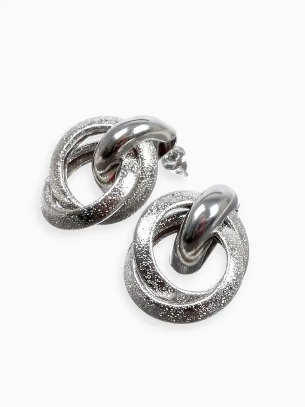 Серьги металл &laquo;Фьюче&raquo;, круги плетения, цвет серебро
