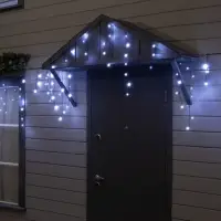 Гирлянда &laquo;Бахрома&raquo; 50&times;0.7 м, IP44, УМС, тёмная нить, 900 LED, свечение белое, мерцание, 220 В