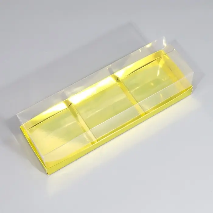 Коробка кондитерская для муссовых пирожных «Жёлтая», 27 х 8.6 х 6.5 см Коробка кондитерская для муссовых пирожных «Жёлтая», 27 х 8.6 х 6.5 см
