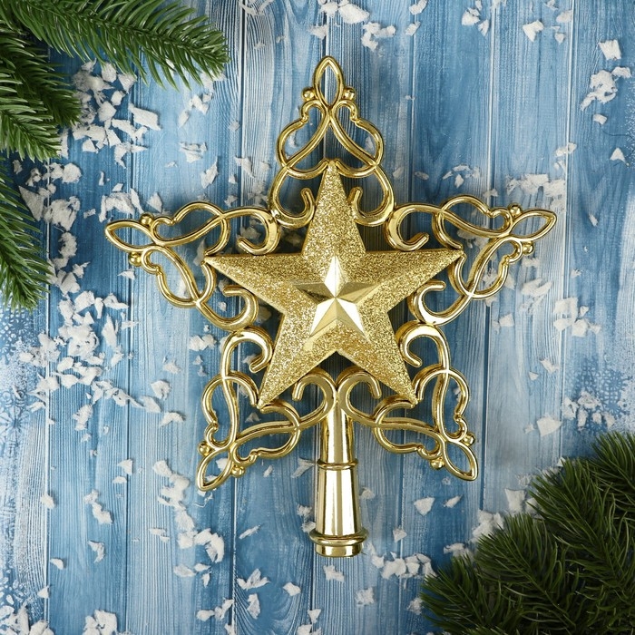 Наконечник Наконечник "Звезда" вензеля, 19х20 см, золото