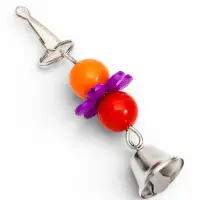 Игрушка для птиц "Цветочек" с шариками, 10 х 3 см, микс цветов