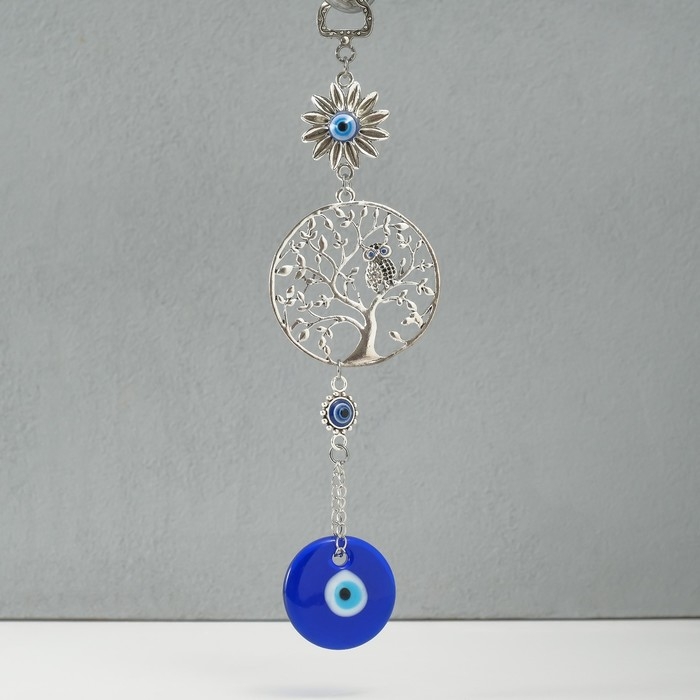 Подвеска от сглаза металл  Подвеска от сглаза металл "Сова на дереве" 22 см