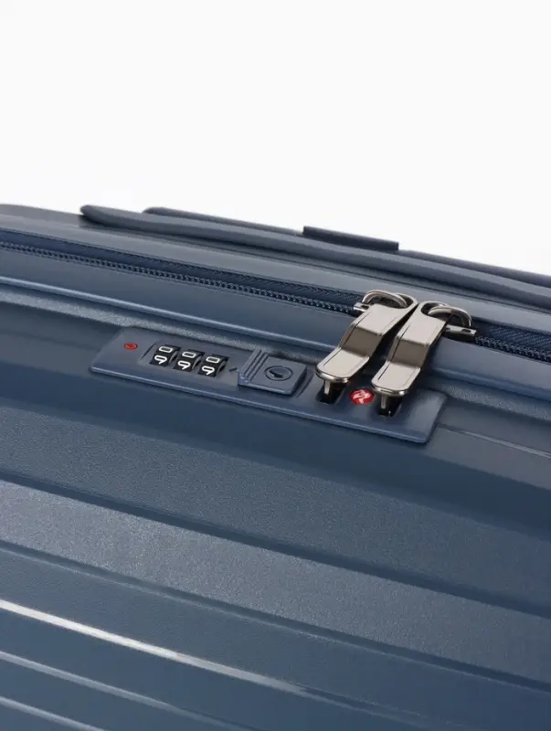 Чемодан на съёмных колёсах, 18", кодовый замок, 33&times;16&times;49 см, синий