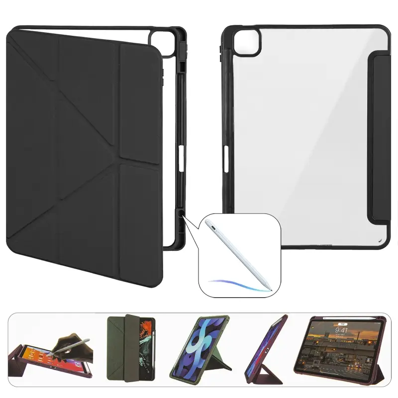 Чехол-книжка iPd Air 13 (2024) Smart Case Crystal Folio (Pencil) Black