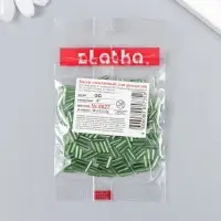 Бисер "Zlatka" стеклярус 10 г, размер 3", 6 мм, №0027 зеленый 93"78549