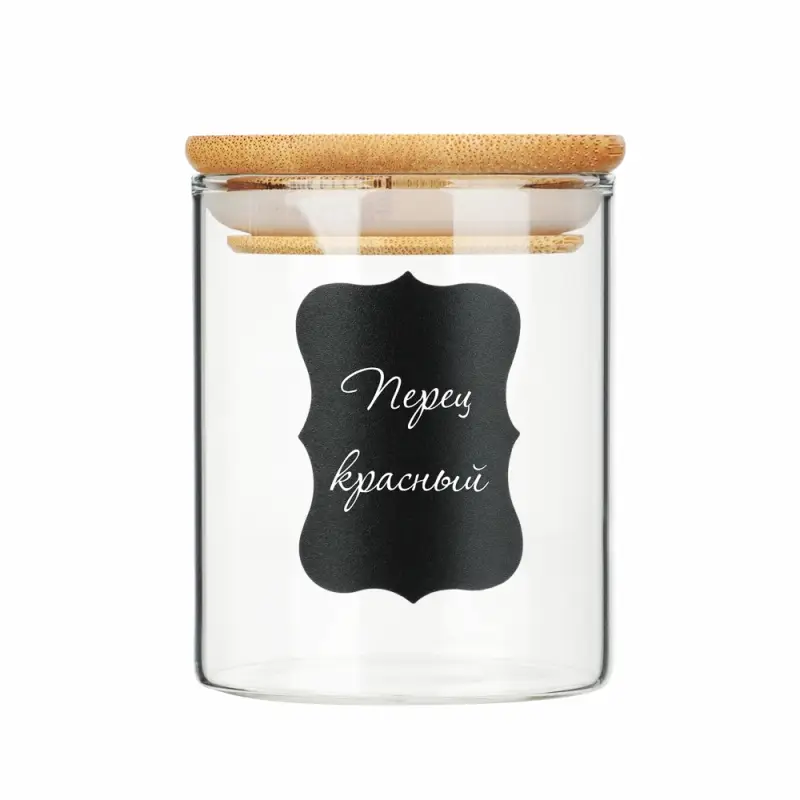 VETTA ЭКО Набор банок для специй, 4шт., 190мл,стекло, бамбук