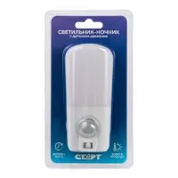 Ночник СТАРТ  NL 2LED "Комета" 1Вт, датчик движения, 3000К,9.5х4х2.5/6.5 см, белый