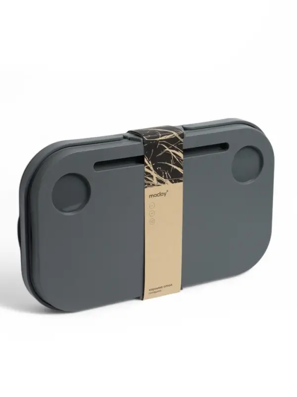 Корзина - столик maclay 2 в 1, складная, 47&times;28.5&times;23.5 см, серая