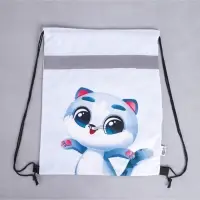 Мешок для обуви «Котик» (со светоотражающим элементом) 41×34 см