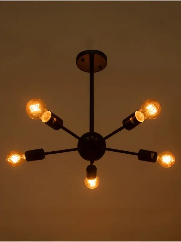 Люстра &laquo;Кон&raquo; 5&times;40 Вт Е27 черный 50&times;50&times;43 см