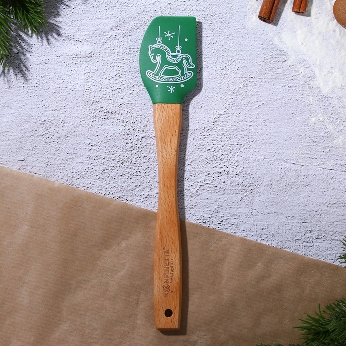 Новый год. Лопатка силиконовая «Лошадка», 23.3 х 4.3 см Новый год. Лопатка силиконовая «Лошадка», 23.3 х 4.3 см