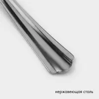 Ложка столовая, длина 19.8 см, толщина 1.2 мм, упрощённой обработки, цвет серебряный