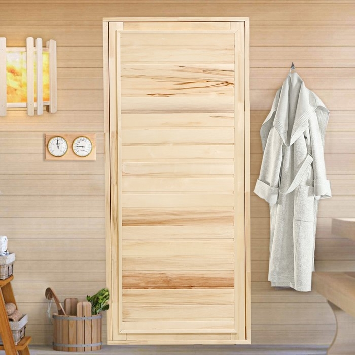 Дверь для бани и сауны Дверь для бани и сауны "Эконом", ЛИПА, 180×80см,