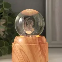 Сувенир стекло свет "Шар. Космонавт на месяце" 6хLED шар d=6 см, крутится, USB 7х7х10 см Сувенир стекло свет "Шар. Космонавт на месяце" 6хLED шар d=6 см, крутится, USB 7х7х10 см