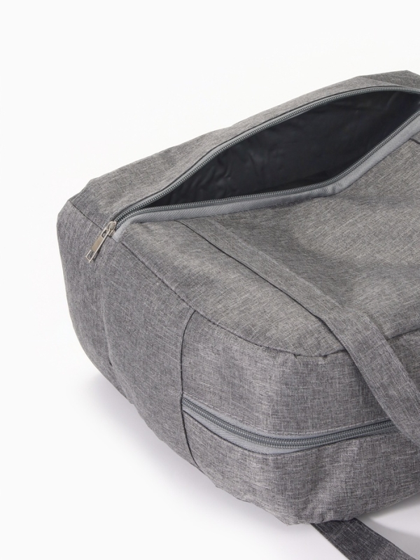 Сумка дорожная на молнии, серая Сумка дорожная на молнии, серая