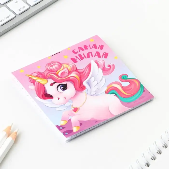 Блокнот 10х10 см, 16 л «8 Марта. Детский» МИКС Блокнот 10х10 см, 16 л «8 Марта. Детский» МИКС