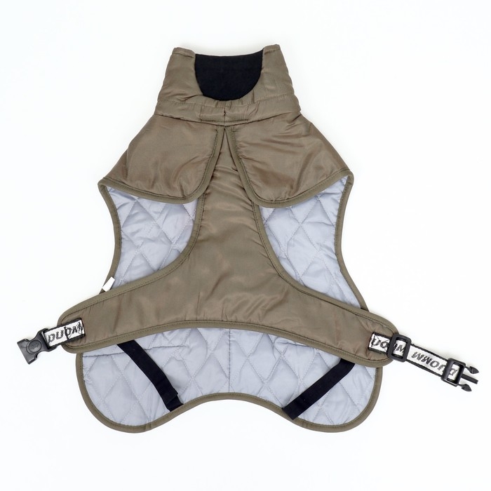 Попона для больших собак, мембранная ткань,  размер 3XL (ДС 51, ОШ 50, ОГ 67-75 см), хаки