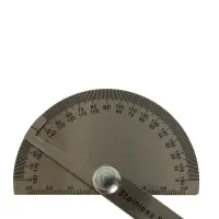 Линейка-транспортир, 10 см, нержавеющая сталь