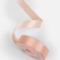 Лента атласная TEIRA, двухсторонняя, 25 мм, 25&plusmn;1 м, бежевая №0714