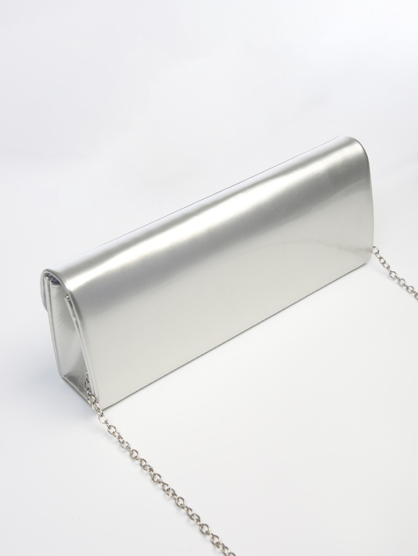 Сумка женская на магните, цвет серебряный