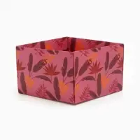 Коробка самосборная &laquo;Листья&raquo;, размер 11&times;11&times;7 см, плотность 270 г/м&sup2;