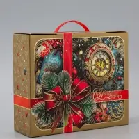 Коробка Новогодняя подарочная "Часики" 29 х 24,5 х 9,5 см