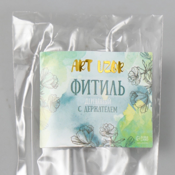 Фитиль для свечи дерево с металлическим держателем круглый набор 2 шт 0,6х12,5 см Фитиль для свечи дерево с металлическим держателем круглый набор 2 шт 0,6х12,5 см