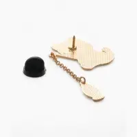 Набор значков (2 шт.) &laquo;Япония&raquo;, котики, цветной в золоте