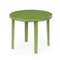 Стол круглый, 90&times;90&times;75 см, пластиковый, зелёный