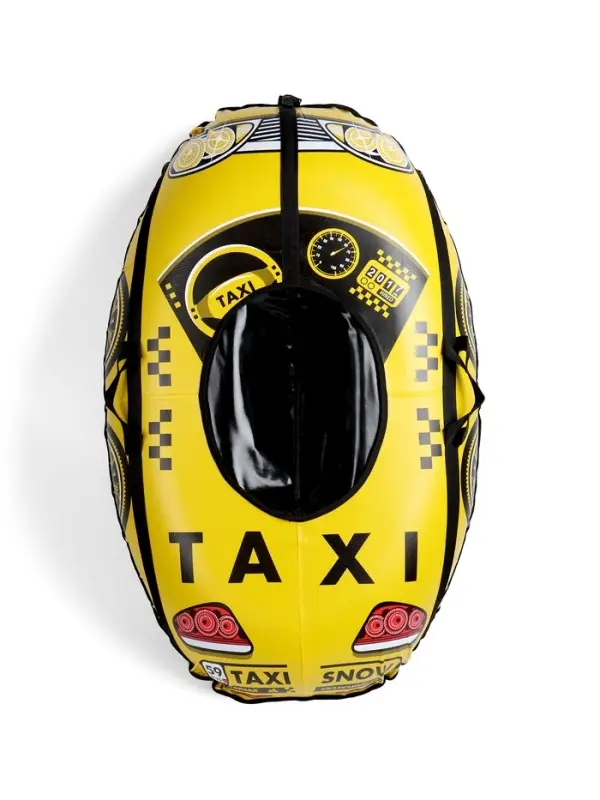 Тюбинг-ватрушка овальный МАШИНКА желтая Тюбинг-ватрушка овальный МАШИНКА желтая