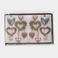 Короб стеллажный для хранения с крышкой &laquo;Сердца&raquo;, 37&times;24&times;24 см