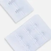 Застёжка для бюстгальтера, 3 ряда 2 крючка, 4.7&times;3.2 см, 2.7&times;3.2 см, 10 шт., белая