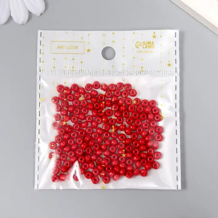 Бисер стекло 6/0  Бисер стекло 6/0 "Гранатовый" 15 гр