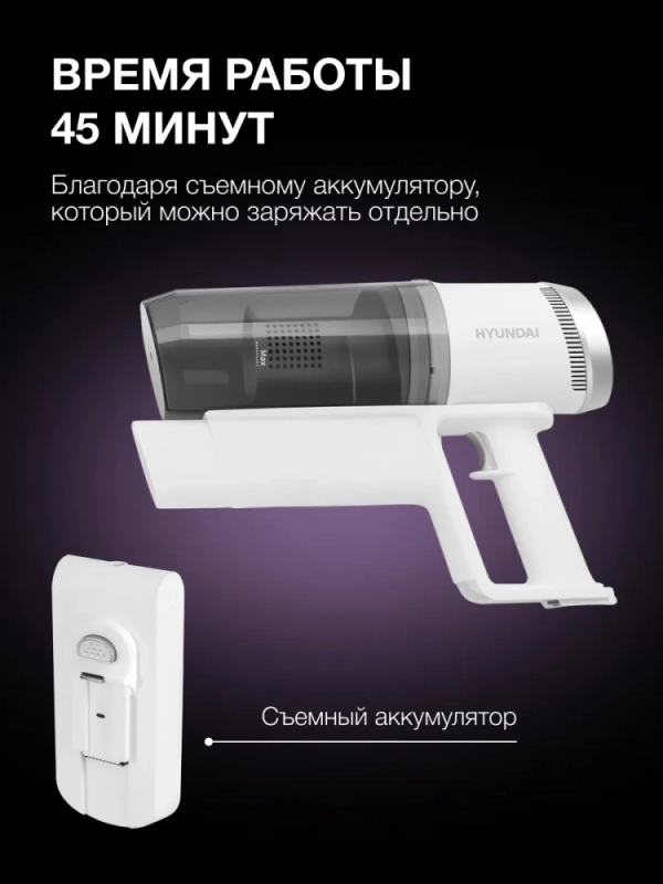 Пылесос HYV-S5550 500мл 400Вт белый