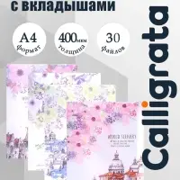 Папка А4, &laquo;Города&raquo; 30 прозрачных файлов, пластик, 400 мкм, МИКС
