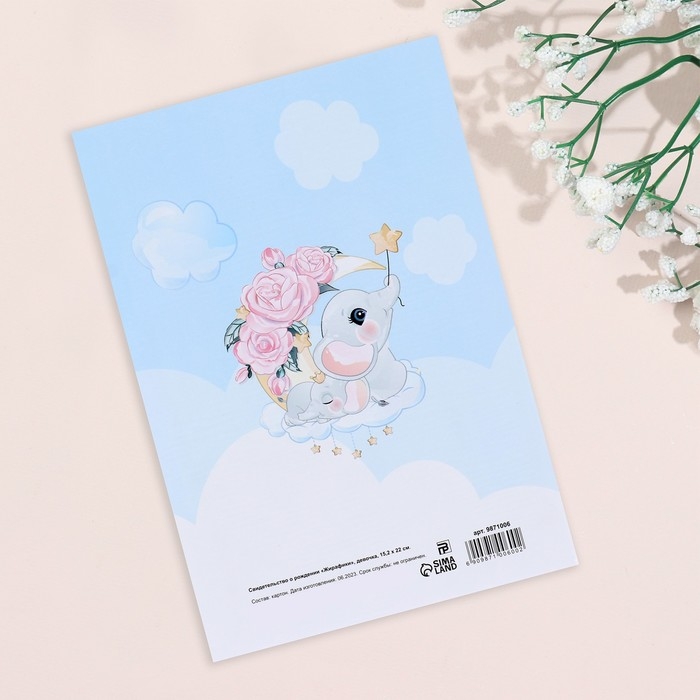 Папка под свидетельство о рождении «Жирафики», А5 Папка под свидетельство о рождении «Жирафики», А5